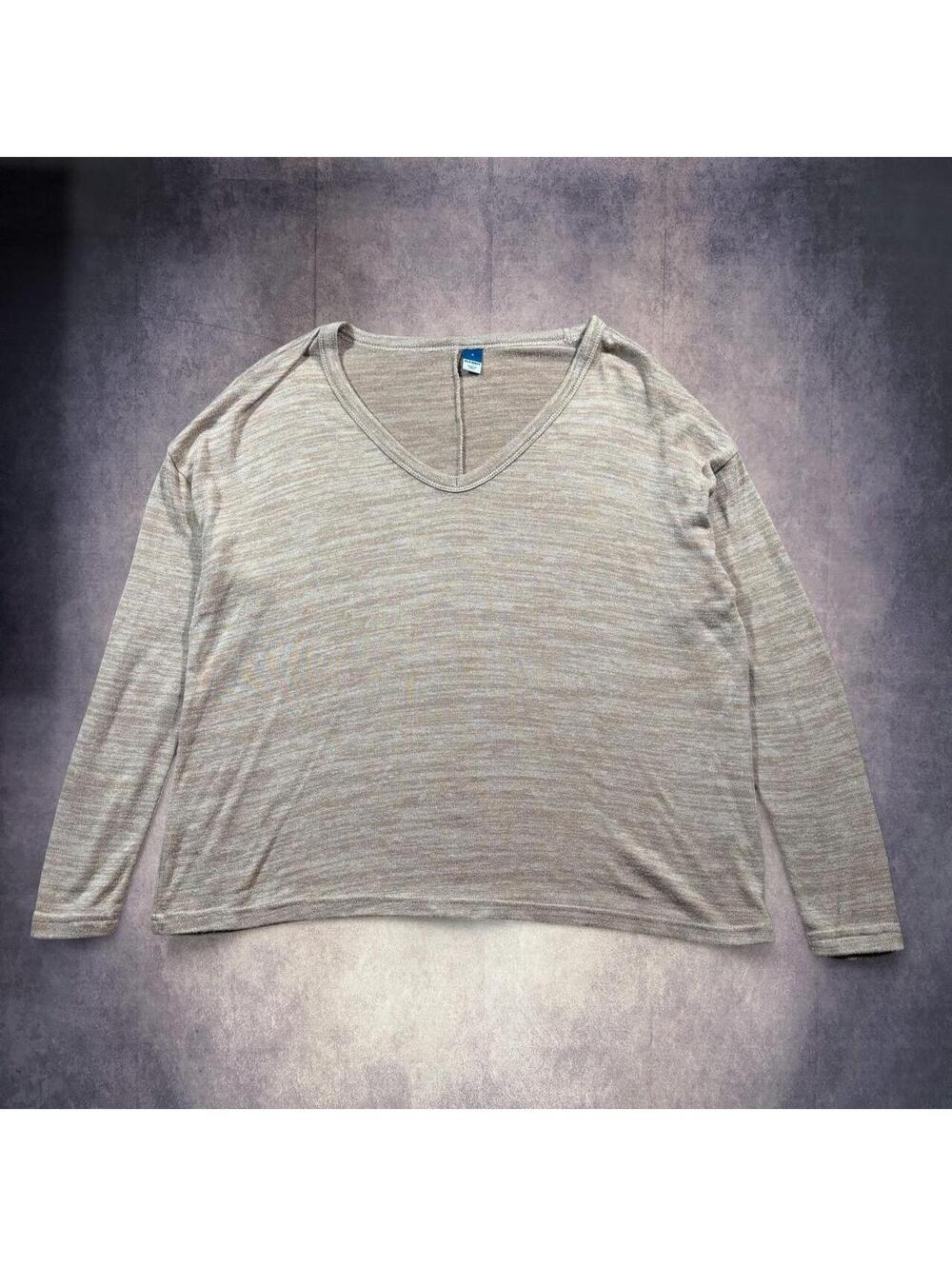 Old Navy Tan V Neck Long Sleeve Top